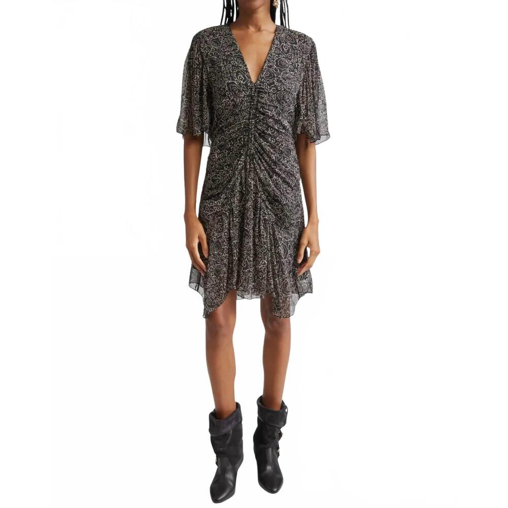 NEW ISABEL MARANT vivienne dress in black/ ecru